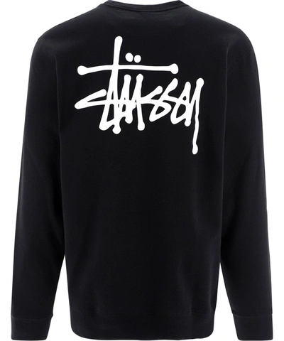 Shop Stussy Stüssy Basic Logo Print Sweatshirt In Black