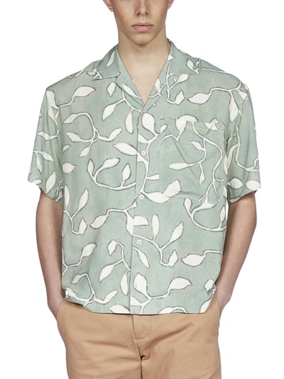 Shop Jacquemus La Chemise Jean Bowling Shirt In Green