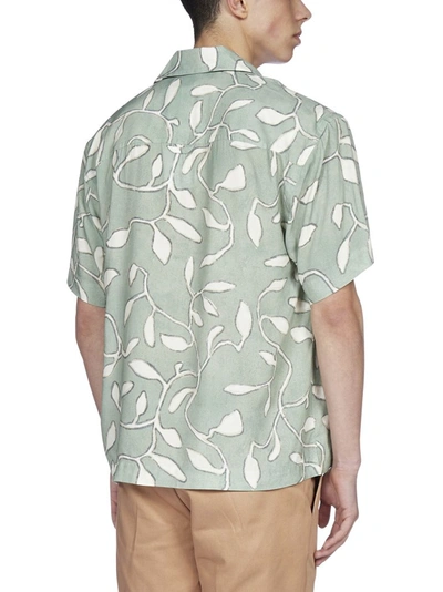 Shop Jacquemus La Chemise Jean Bowling Shirt In Green