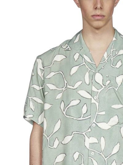 Shop Jacquemus La Chemise Jean Bowling Shirt In Green