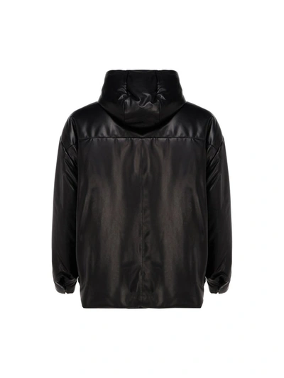 Shop Valentino Reversible Leather Jacket In Black