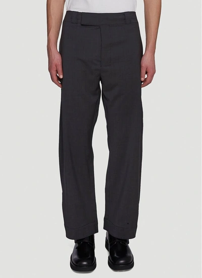 Shop Prada Straight Leg Trousers In Grey