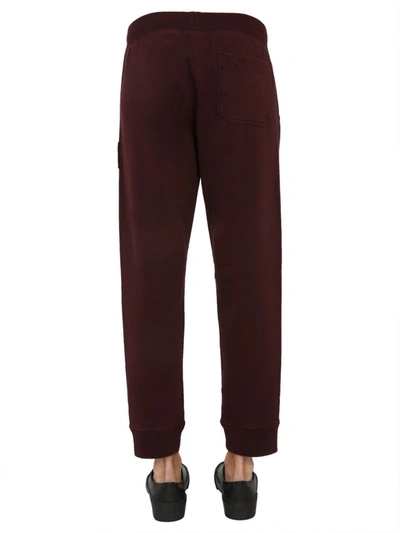 Shop Helmut Lang Logo Patch Sweatpants In Red