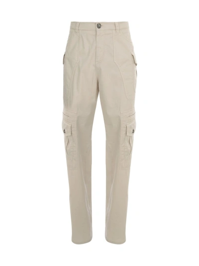 Shop Brunello Cucinelli Straight Leg Cargo Pantss In White