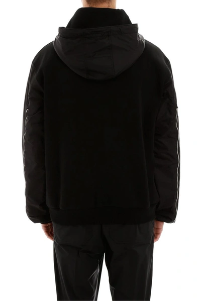 Shop Marcelo Burlon County Of Milan Zipped Relax Fit Jacket In Black