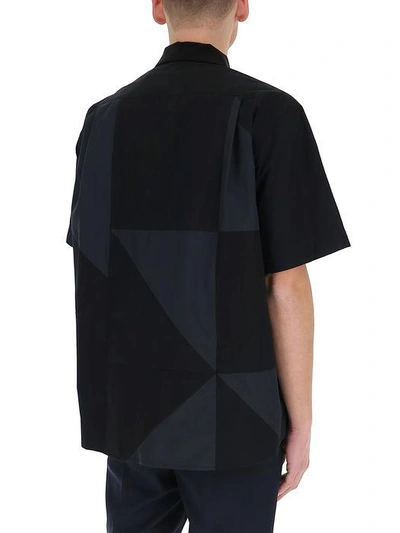 Shop Sacai Panelled Short In Black