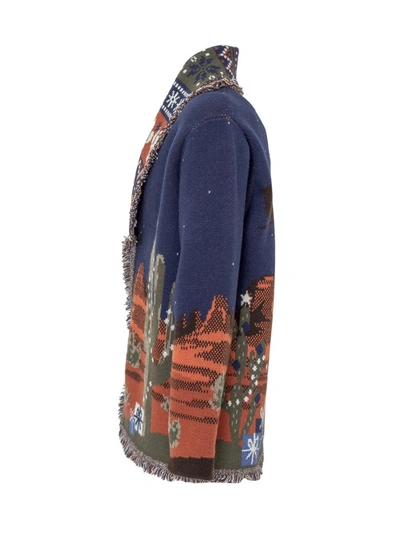 Shop Alanui Western Landscape Cardigan In Multi