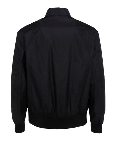 Shop Valentino Logo Printed Bomber Jacket In Black