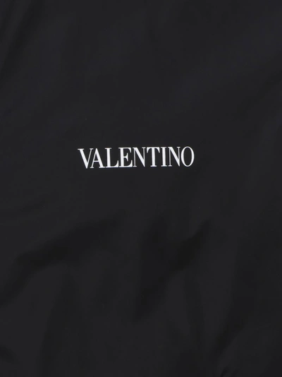 Shop Valentino Logo Printed Bomber Jacket In Black