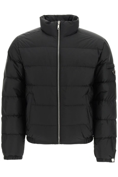 Shop Prada Re-nylon Short Puffer Jacket