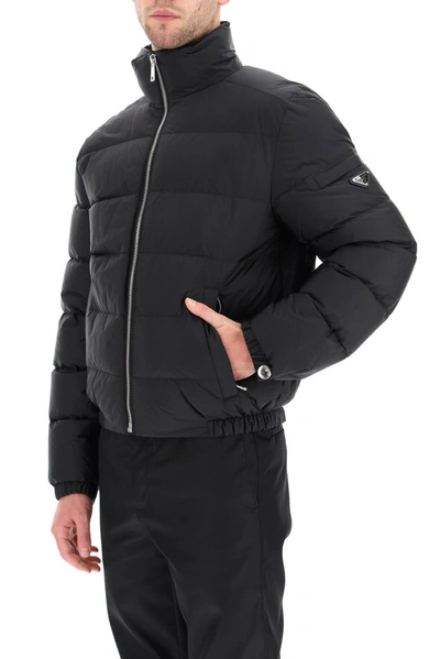 Shop Prada Re-nylon Short Puffer Jacket