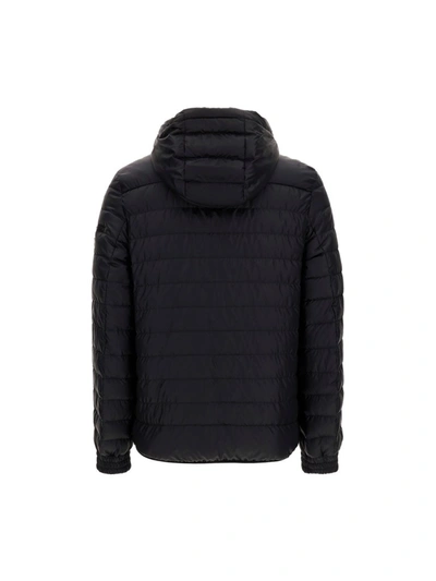 Shop Prada Zipped Hooded Jacket In Black