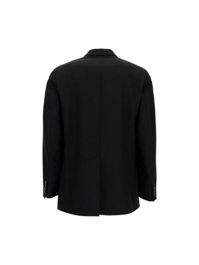 Shop Valentino Double Breasted Jacket In Black