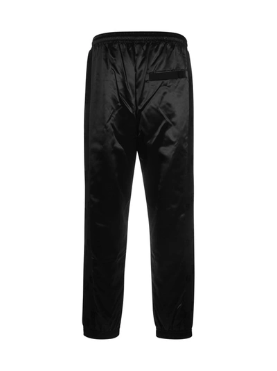 Shop Fendi Ff Motif Band Trousers In Black