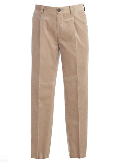 Shop Brunello Cucinelli Straight Leg Pants In Beige