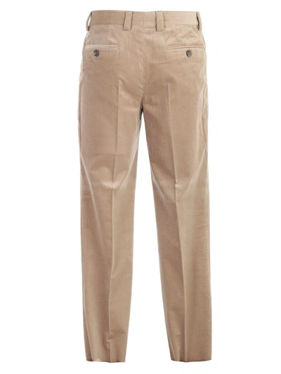 Shop Brunello Cucinelli Straight Leg Pants In Beige