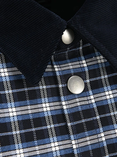 Shop Apc A.p.c. Plaid Buttoned Jacket In Blue