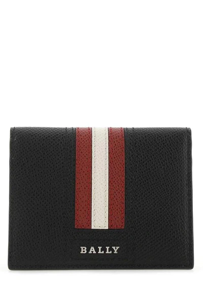 Shop Bally Talder Striped Cardholder In Black