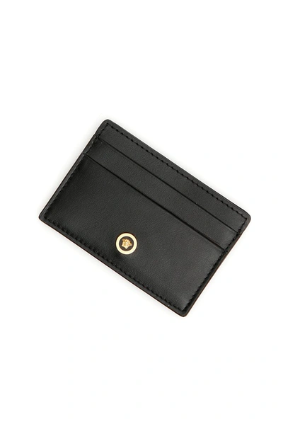 Shop Versace Medusa Plaque Cardholder In Black