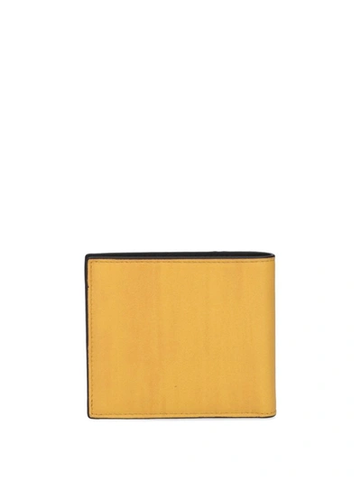 Shop Fendi Logo Bifold Wallet In Yellow