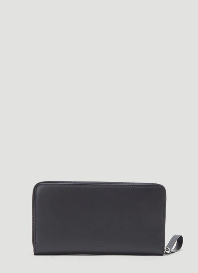 Shop Valentino Vltn Zip Around Continental Wallet In Black