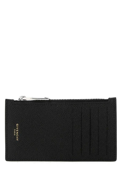 Shop Givenchy Logo Zipped Cardholder In Black