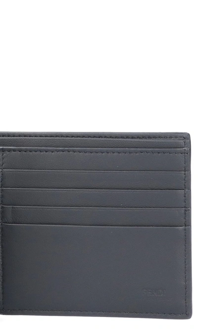 Shop Fendi Logo Embossed Wallet In Black