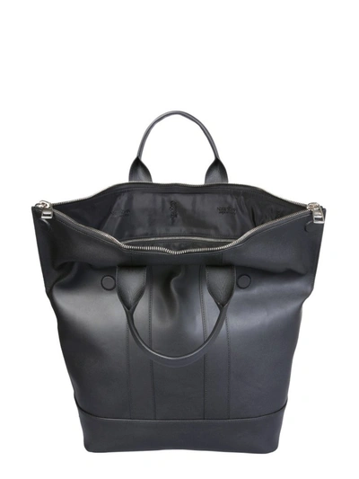 Shop Alexander Mcqueen Manta Folded Backpack In Black