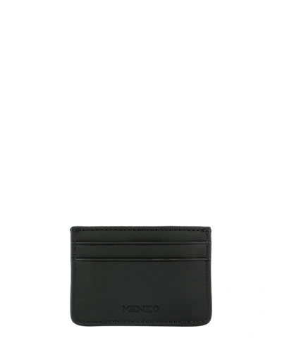 Shop Kenzo Preppy Tiger Cardholder In Black