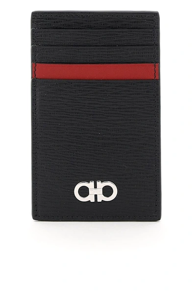 Shop Ferragamo Salvatore  Gancini Cardholder In Black