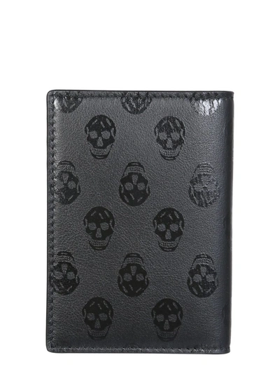 Shop Alexander Mcqueen Skull Printed Pocket Organiser In Black