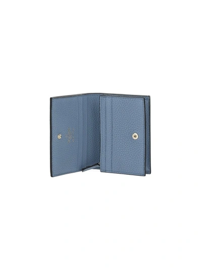 Shop Valentino Garavani Rockstud Small Compact Wallet In Blue