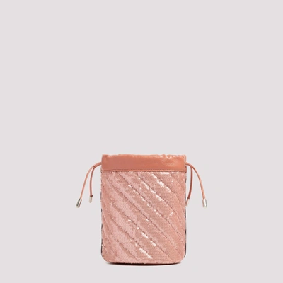 Shop Gucci Gg Marmont Mini Sequins Bucket Bag In Pink