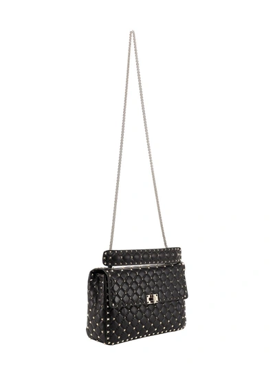 Shop Valentino Garavani Rockstud Spike Large Shoulder Bag In Black