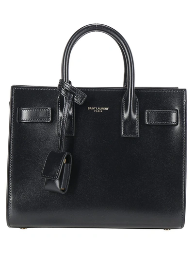 Shop Saint Laurent Classic Sac De Jour Nano Tote Bag In Black