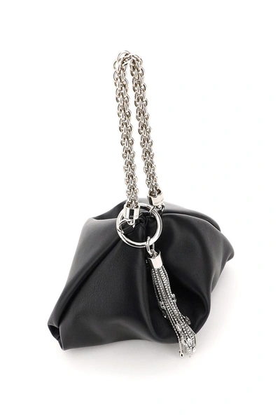 Shop Jimmy Choo Callie Chain Strap Clutch Bag In Black