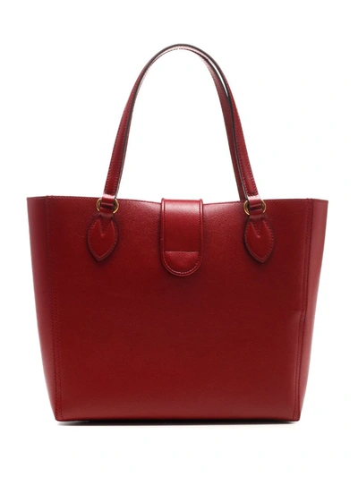 Shop Gucci Double G Small Tote Bag In Red