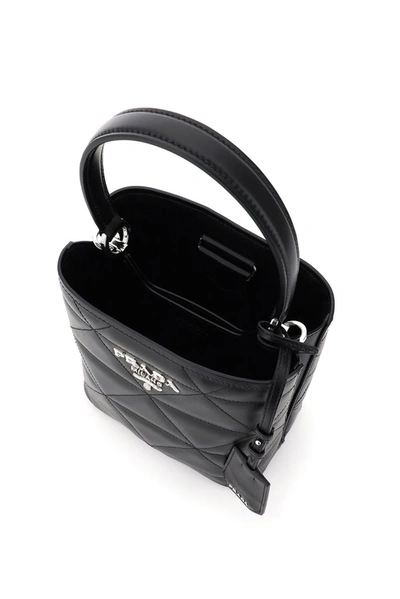 Shop Prada Panier Shoulder Bag In Black
