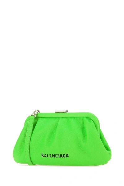 Shop Balenciaga Cloud Xs Clutch Bag In Green