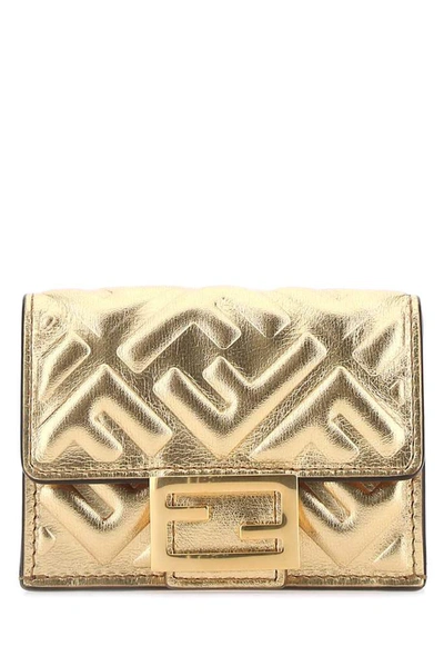 Shop Fendi Tri In Gold