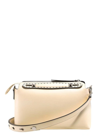 Shop Fendi By The Way Medium Boston Bag In White