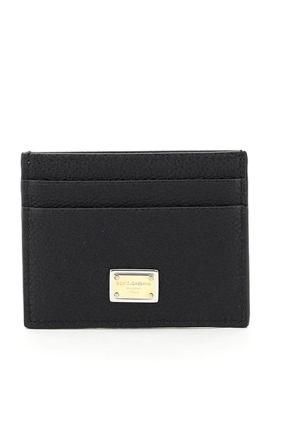 Shop Dolce & Gabbana Logo Plaque Cardholder In Black