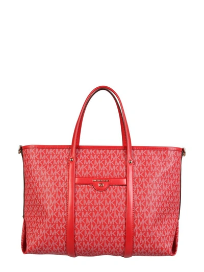 Shop Michael Michael Kors Beck Medium Tote Bag In Red