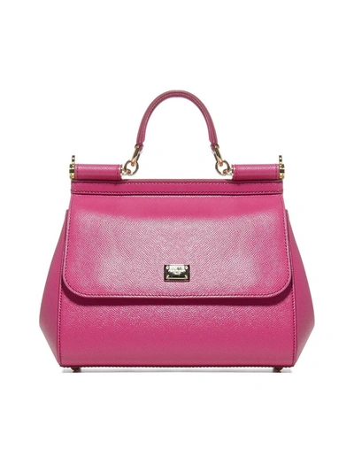 Shop Dolce & Gabbana Medium Sicily Shoulder Bag In Pink