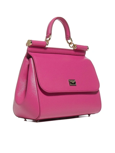 Shop Dolce & Gabbana Medium Sicily Shoulder Bag In Pink