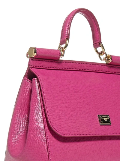 Shop Dolce & Gabbana Medium Sicily Shoulder Bag In Pink