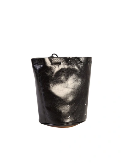 Shop Maison Margiela Tabi Bucket Bag In Black