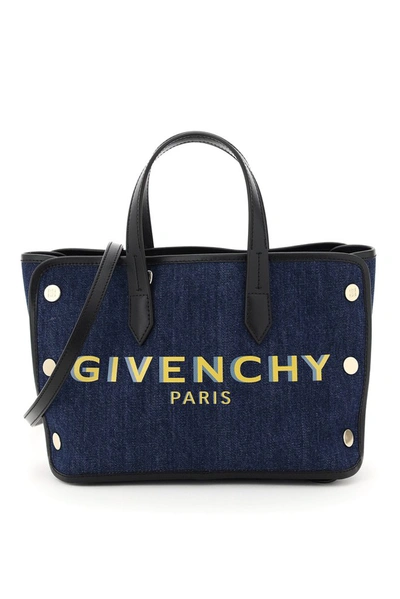 Shop Givenchy Bond Mini Shopper Tote Bag In Blue