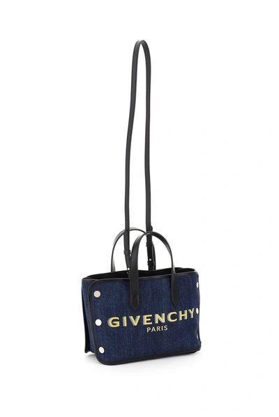 Shop Givenchy Bond Mini Shopper Tote Bag In Blue