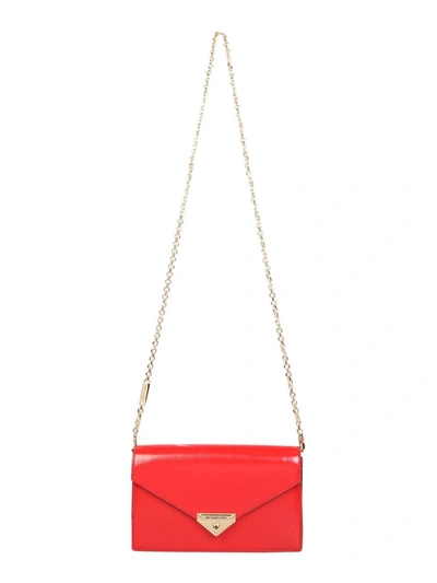 Shop Michael Michael Kors Grace Medium Clutch Bag In Red